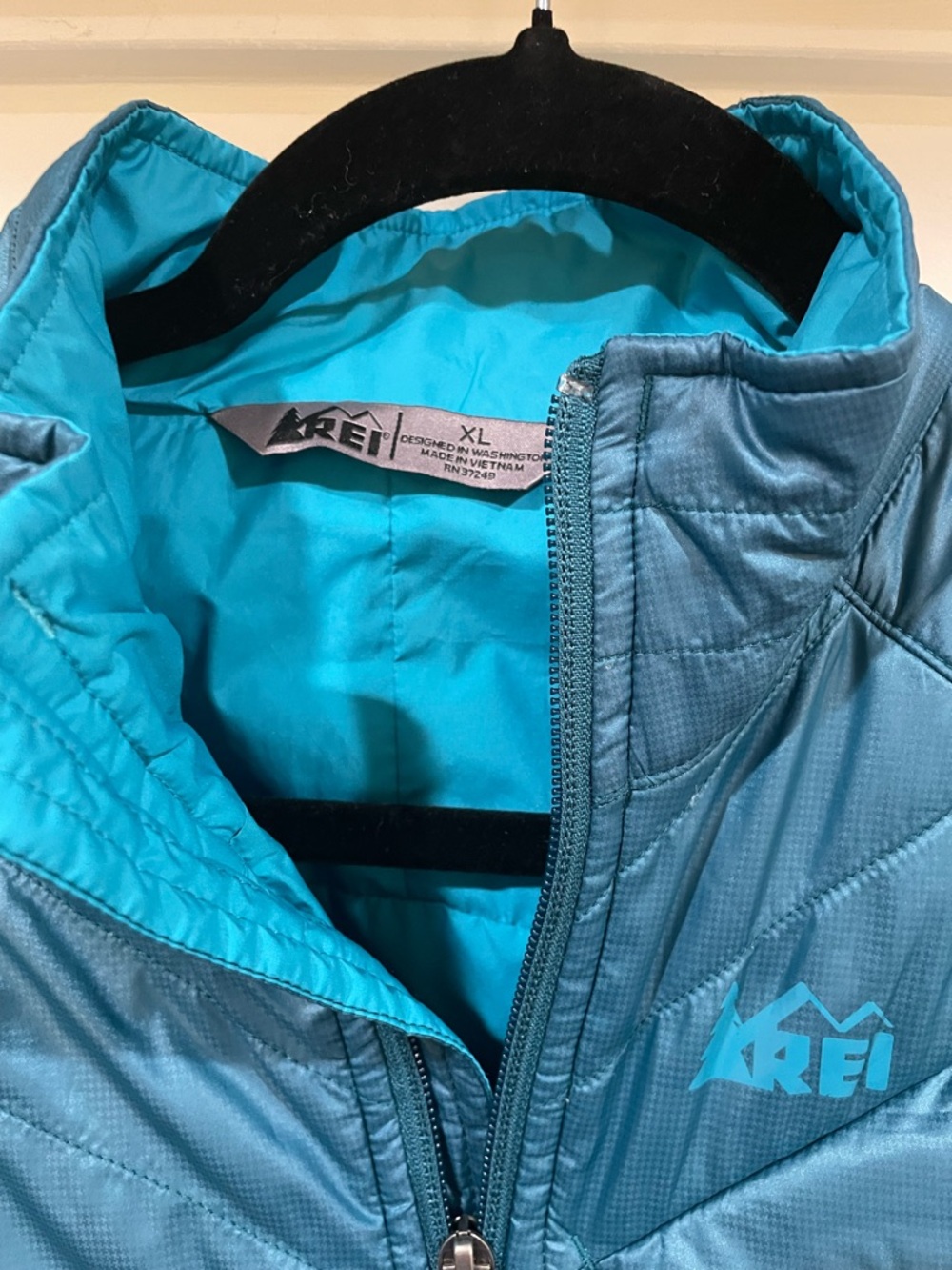 REI Women’s Teal Quilted Vest Size XL